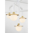 11 Light Chandelier<br /><span style="color:#4AB0CE;">Entrega: 4-10 dias en USA</span><br /><span style="color:#4AB0CE;font-size:60%;">PREGUNTE POR ENTREGA EN PANAMA</span><br />Collection: Tubular<br />Finish: Matte White With Honey Gold