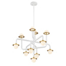 George Kovacs - P5511-706-L - 11 Light Chandelier - Tubular - Matte White With Honey Gold
