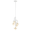 Five Light Chandelier<br /><span style="color:#4AB0CE;">Entrega: 4-10 dias en USA</span><br /><span style="color:#4AB0CE;font-size:60%;">PREGUNTE POR ENTREGA EN PANAMA</span><br />Collection: Tubular<br />Finish: Matte White With Honey Gold