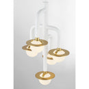 George Kovacs - P5512-706-L - Five Light Chandelier - Tubular - Matte White With Honey Gold