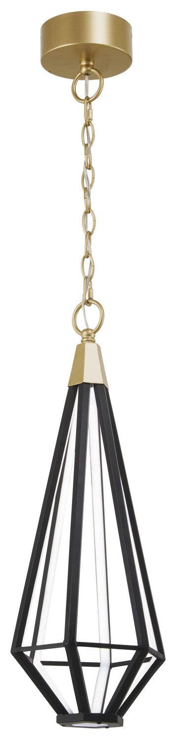 George Kovacs - P5520-726A-L - LED Mini Pendant - Dripping Gems - Painted Soft Brass & Coal
