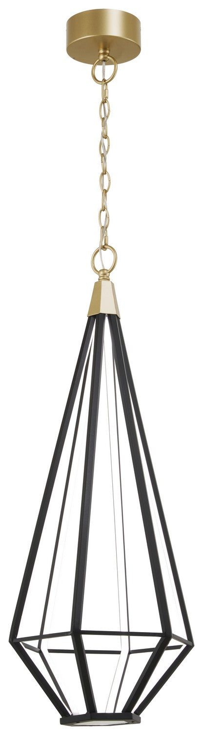 George Kovacs - P5521-726A-L - LED Pendant - Dripping Gems - Painted Soft Brass And Coal