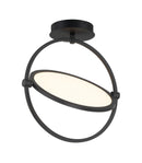 George Kovacs - P5545-66A-L - LED Semi Flush Mount - Studio 23 - Coal Black