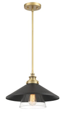 Minka-Lavery - 1405-758 - One Light Mini Pendant - SEGAN - Coal And Soft Brass
