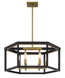 Six Light Pendant<br /><span style="color:#4AB0CE;">Entrega: 4-10 dias en USA</span><br /><span style="color:#4AB0CE;font-size:60%;">PREGUNTE POR ENTREGA EN PANAMA</span><br />Collection: UNION ESTATES<br />Finish: Coal And Soft Brass