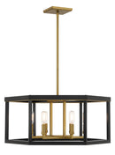 Six Light Pendant<br /><span style="color:#4AB0CE;">Entrega: 4-10 dias en USA</span><br /><span style="color:#4AB0CE;font-size:60%;">PREGUNTE POR ENTREGA EN PANAMA</span><br />Collection: UNION ESTATES<br />Finish: Coal And Soft Brass