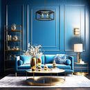 Six Light Pendant<br /><span style="color:#4AB0CE;">Entrega: 5-6 semanas en USA</span><br /><span style="color:#4AB0CE;font-size:60%;">PREGUNTE POR ENTREGA EN PANAMA</span><br />Collection: UNION ESTATES<br />Finish: Coal And Soft Brass