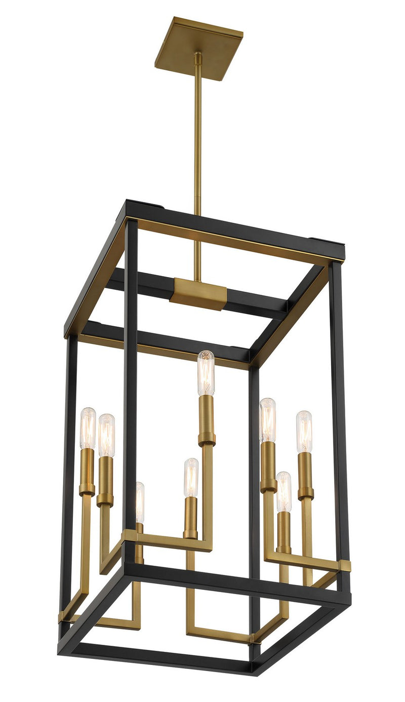 Eight Light Pendant<br /><span style="color:#4AB0CE;">Entrega: 4-10 dias en USA</span><br /><span style="color:#4AB0CE;font-size:60%;">PREGUNTE POR ENTREGA EN PANAMA</span><br />Collection: UNION ESTATES<br />Finish: Coal And Soft Brass