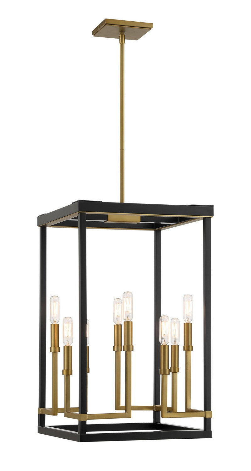 Eight Light Pendant<br /><span style="color:#4AB0CE;">Entrega: 4-10 dias en USA</span><br /><span style="color:#4AB0CE;font-size:60%;">PREGUNTE POR ENTREGA EN PANAMA</span><br />Collection: UNION ESTATES<br />Finish: Coal And Soft Brass