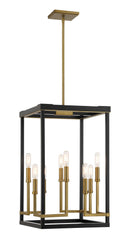 Eight Light Pendant<br /><span style="color:#4AB0CE;">Entrega: 4-10 dias en USA</span><br /><span style="color:#4AB0CE;font-size:60%;">PREGUNTE POR ENTREGA EN PANAMA</span><br />Collection: UNION ESTATES<br />Finish: Coal And Soft Brass
