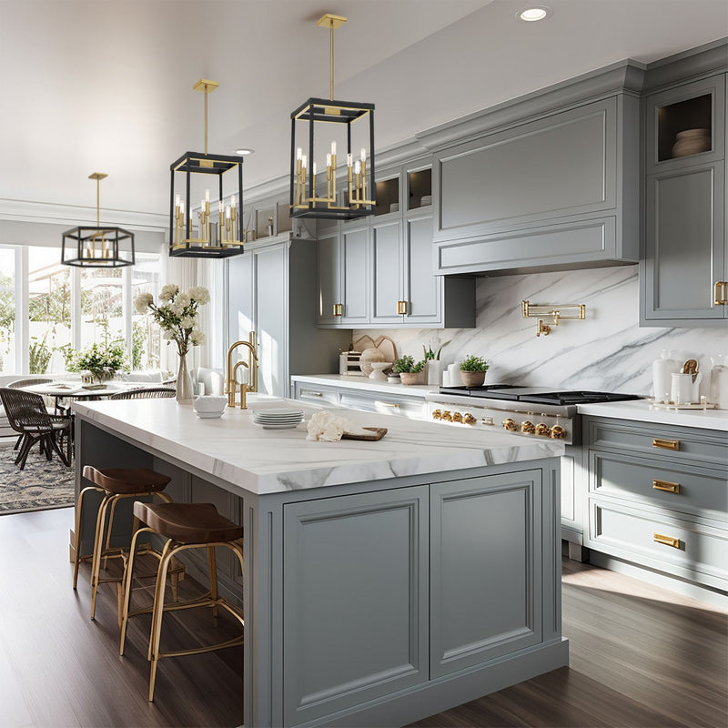 Eight Light Pendant<br /><span style="color:#4AB0CE;">Entrega: 4-10 dias en USA</span><br /><span style="color:#4AB0CE;font-size:60%;">PREGUNTE POR ENTREGA EN PANAMA</span><br />Collection: UNION ESTATES<br />Finish: Coal And Soft Brass