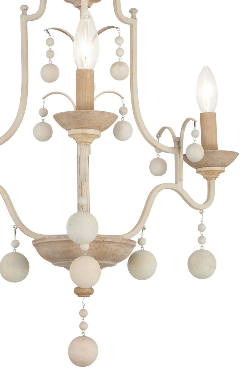 Three Light Chandelier<br /><span style="color:#4AB0CE;">Entrega: 4-10 dias en USA</span><br /><span style="color:#4AB0CE;font-size:60%;">PREGUNTE POR ENTREGA EN PANAMA</span><br />Collection: Colonial Charm<br />Finish: White Wash