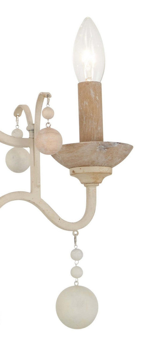 Three Light Chandelier<br /><span style="color:#4AB0CE;">Entrega: 4-10 dias en USA</span><br /><span style="color:#4AB0CE;font-size:60%;">PREGUNTE POR ENTREGA EN PANAMA</span><br />Collection: Colonial Charm<br />Finish: White Wash