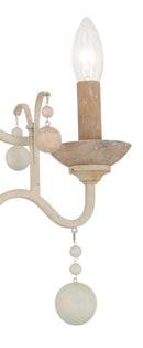 Three Light Chandelier<br /><span style="color:#4AB0CE;">Entrega: 4-10 dias en USA</span><br /><span style="color:#4AB0CE;font-size:60%;">PREGUNTE POR ENTREGA EN PANAMA</span><br />Collection: Colonial Charm<br />Finish: White Wash