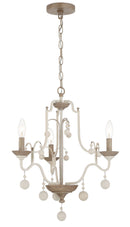 Three Light Chandelier<br /><span style="color:#4AB0CE;">Entrega: 4-10 dias en USA</span><br /><span style="color:#4AB0CE;font-size:60%;">PREGUNTE POR ENTREGA EN PANAMA</span><br />Collection: Colonial Charm<br />Finish: White Wash