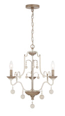 Three Light Chandelier<br /><span style="color:#4AB0CE;">Entrega: 4-10 dias en USA</span><br /><span style="color:#4AB0CE;font-size:60%;">PREGUNTE POR ENTREGA EN PANAMA</span><br />Collection: Colonial Charm<br />Finish: White Wash