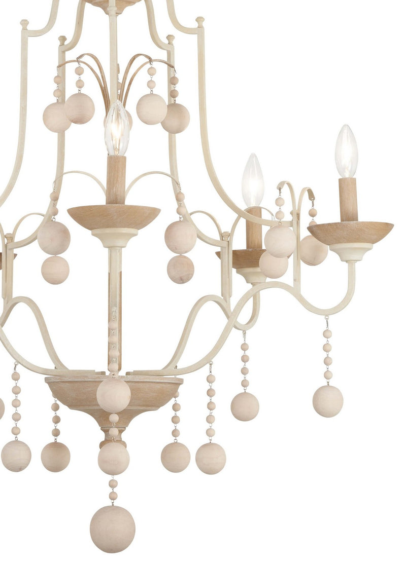 Five Light Chandelier<br /><span style="color:#4AB0CE;">Entrega: 4-10 dias en USA</span><br /><span style="color:#4AB0CE;font-size:60%;">PREGUNTE POR ENTREGA EN PANAMA</span><br />Collection: Colonial Charm<br />Finish: White Wash & Sun Dried Clay