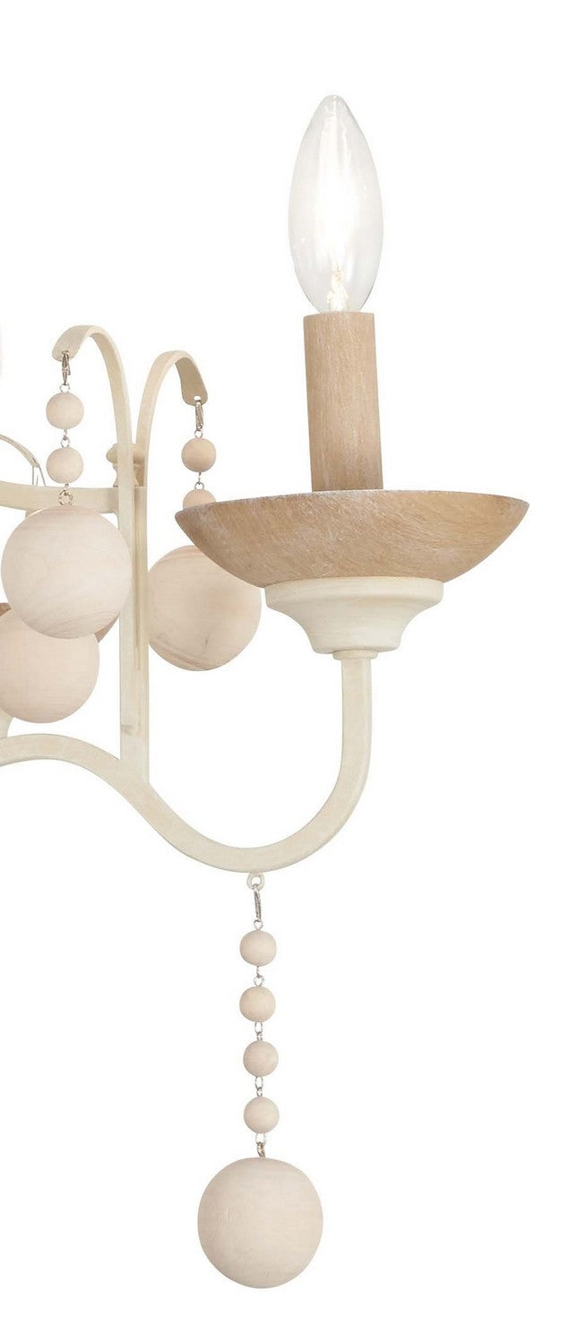 Five Light Chandelier<br /><span style="color:#4AB0CE;">Entrega: 4-10 dias en USA</span><br /><span style="color:#4AB0CE;font-size:60%;">PREGUNTE POR ENTREGA EN PANAMA</span><br />Collection: Colonial Charm<br />Finish: White Wash & Sun Dried Clay