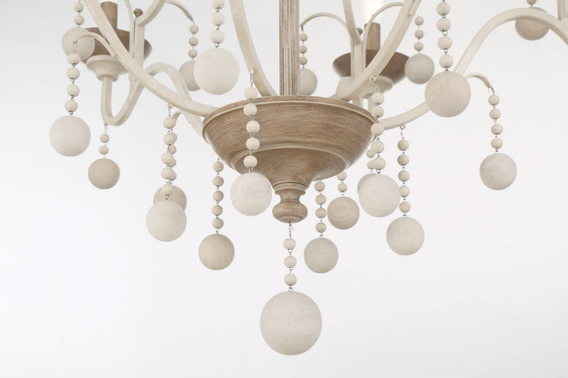 Nine Light Chandelier<br /><span style="color:#4AB0CE;">Entrega: 4-10 dias en USA</span><br /><span style="color:#4AB0CE;font-size:60%;">PREGUNTE POR ENTREGA EN PANAMA</span><br />Collection: Colonial Charm<br />Finish: White Wash