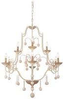 Nine Light Chandelier<br /><span style="color:#4AB0CE;">Entrega: 4-10 dias en USA</span><br /><span style="color:#4AB0CE;font-size:60%;">PREGUNTE POR ENTREGA EN PANAMA</span><br />Collection: Colonial Charm<br />Finish: White Wash