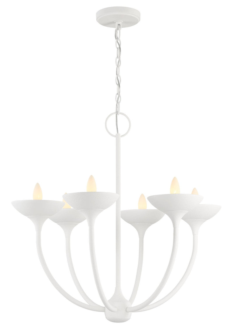 Minka-Lavery - 4716-892 - Six Light Chandelier - Ryton - Plaster White