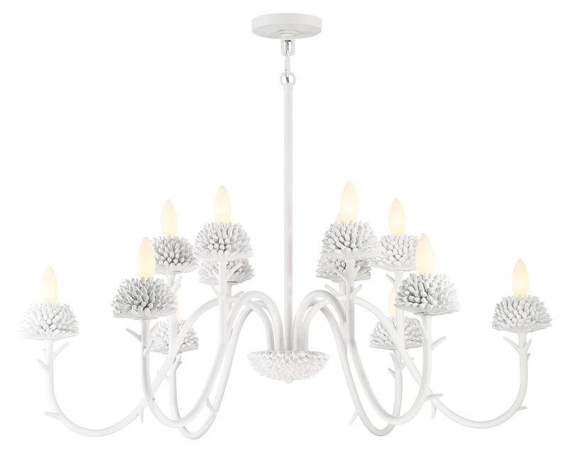 Minka-Lavery - 5908-655 - 12 Light Chandelier - North Fork by Robin Baron - Sand White