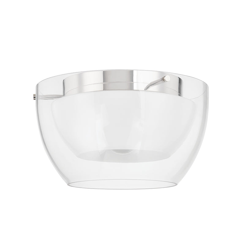Troy Lighting - C5114-PN - One Light Flush Mount - Dutton - Polished Nickel