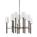 Troy Lighting - F2832-PBR/TBK - Ten Light Chandelier - Belvedere - Patina Brass