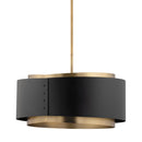 Troy Lighting - F4413-PBR/SBK - One Light Pendant - Roux - Patina Brass