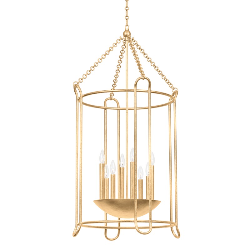 Troy Lighting - F4625-VGL - Eight Light Lantern - Lassen - Vintage Gold Leaf