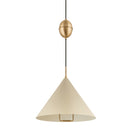 Troy Lighting - F7618-PBR/SSD - One Light Pendant - Fontana - Patina Brass