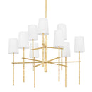 Troy Lighting - F8834-VGL - Nine Light Chandelier - River - Vintage Gold Leaf