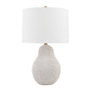 Troy Lighting - PTL2525-PBR/CSD - One Light Table Lamp - Crater - Patina Brass/Ceramic Satin White Gold