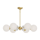 Six Light Chandelier<br /><span style="color:#4AB0CE;">Entrega: 4-10 dias en USA</span><br /><span style="color:#4AB0CE;font-size:60%;">PREGUNTE POR ENTREGA EN PANAMA</span><br />Collection: Celia<br />Finish: Brushed Gold/Opal Glass