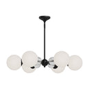 Alora - CH415330MBOP - Six Light Chandelier - Celia - Matte Black/Opal Glass