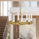 Alora - CH416108BG - Eight Light Chandelier - Rue - Brushed Gold