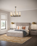 Alora - CH416108MBBG - Eight Light Chandelier - Rue - Matte Black/Brushed Gold