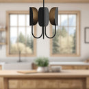 Alora - CH450715MB - Three Light Chandelier - Seno - Matte Black