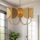 Alora - CH450732AG - Five Light Chandelier - Seno - Aged Gold