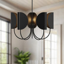 Alora - CH450732MB - Five Light Chandelier - Seno - Matte Black
