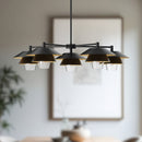 Alora - CH475138MBCL - Five Light Chandelier - Tetsu - Matte Black/Clear Glass