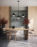 Alora - CH485245MBOP - Three Light Chandelier - Remy - Matte Black/Opal Glass
