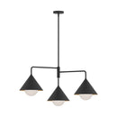 Alora - CH485245MBOP - Three Light Chandelier - Remy - Matte Black/Opal Glass