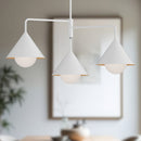 Three Light Chandelier<br /><span style="color:#4AB0CE;">Entrega: 4-10 dias en USA</span><br /><span style="color:#4AB0CE;font-size:60%;">PREGUNTE POR ENTREGA EN PANAMA</span><br />Collection: Remy<br />Finish: White/Opal Glass