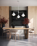 Alora - CH485245WHOP - Three Light Chandelier - Remy - White/Opal Glass