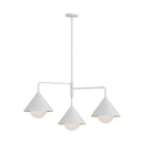 Three Light Chandelier<br /><span style="color:#4AB0CE;">Entrega: 4-10 dias en USA</span><br /><span style="color:#4AB0CE;font-size:60%;">PREGUNTE POR ENTREGA EN PANAMA</span><br />Collection: Remy<br />Finish: White/Opal Glass