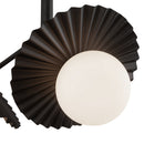Three Light Chandelier<br /><span style="color:#4AB0CE;">Entrega: 4-10 dias en USA</span><br /><span style="color:#4AB0CE;font-size:60%;">PREGUNTE POR ENTREGA EN PANAMA</span><br />Collection: Plume<br />Finish: Matte Black/Opal Glass