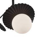 Three Light Chandelier<br /><span style="color:#4AB0CE;">Entrega: 4-10 dias en USA</span><br /><span style="color:#4AB0CE;font-size:60%;">PREGUNTE POR ENTREGA EN PANAMA</span><br />Collection: Plume<br />Finish: Matte Black/Opal Glass