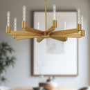 Alora - CH607232AG - Eight Light Chandelier - Claire - Aged Gold