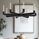 Alora - CH607232MB - Eight Light Chandelier - Claire - Matte Black
